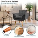 Ver imagem 4 de Poltrona Decorativa Reforçada para Sala Alice para Recepção Manicure Escritório Suede