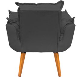 Poltrona Decorativa Reforçada para Sala Alice para Recepção Manicure Escritório Suede - 6