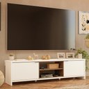 Ver imagem 1 de Rack para TV até 80 Polegadas 180cm 2 Portas Branco-Rustic Linz Madesa