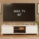 Ver imagem 4 de Rack para TV até 80 Polegadas 180cm 2 Portas Branco-Rustic Linz Madesa