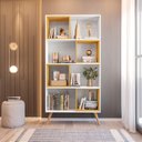 Ver imagem 4 de Estante para Livros Retrô com 4 Nichos Removíveis 180cmx90cm Atlas Yescasa