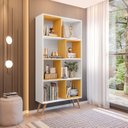 Ver imagem 5 de Estante para Livros Retrô com 4 Nichos Removíveis 180cmx90cm Atlas Yescasa