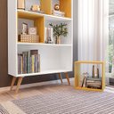 Ver imagem 6 de Estante para Livros Retrô com 4 Nichos Removíveis 180cmx90cm Atlas Yescasa