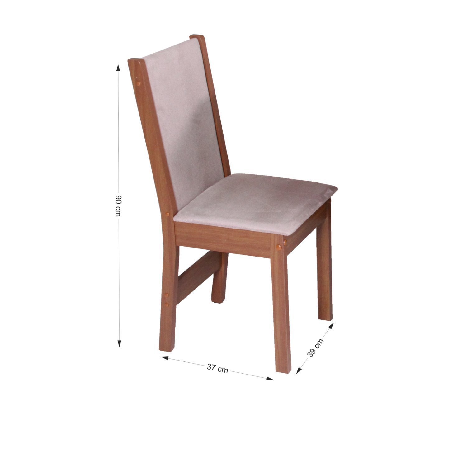 Conjunto Sala de Jantar Mesa Oitavada Munique com 4 Cadeiras Nobre - 6