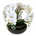 Ver imagem 1 de Arranjo de Mesa com 4 Flores Orquídeas Brancas Vaso Preto