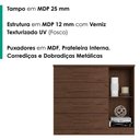 Ver imagem 4 de Comoda 4 Gavetas 1 Porta Novage 115 cm Jacaranda Zanz