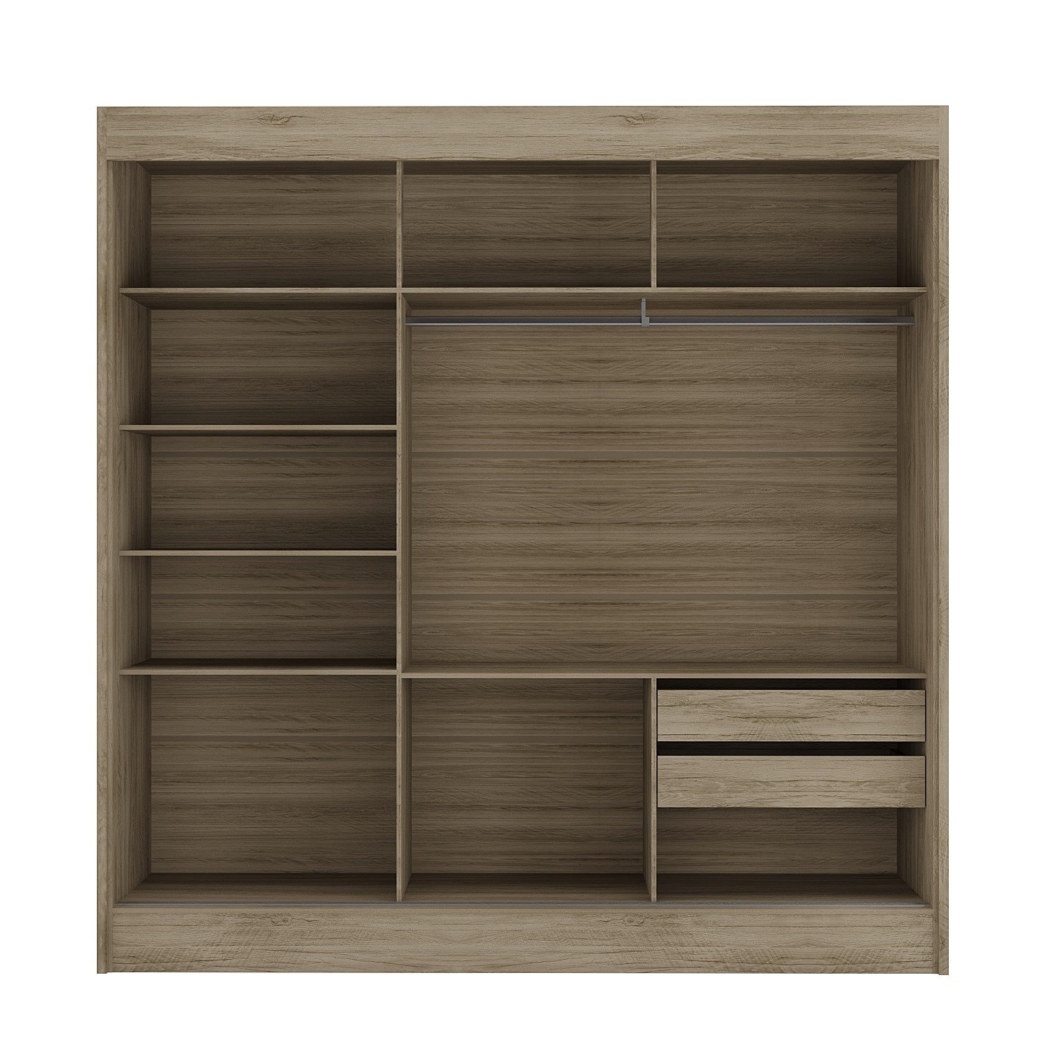 Guarda Roupa Casal 2 Portas 2 Gavetas com Espelhos Andros - 7