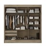 Guarda Roupa Casal 2 Portas 2 Gavetas com Espelhos Andros - 2