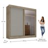 Guarda Roupa Casal 2 Portas 2 Gavetas com Espelhos Andros - 4