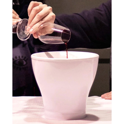 Cuspideira de Vinho para Degustação Preto Branco Inox 2.5l:branco - 3