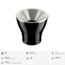 Ver imagem 4 de Cuspideira de Vinho para Degustação Preto Branco Inox 2.5l:branco