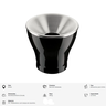 Cuspideira de Vinho para Degustação Preto Branco Inox 2.5l:branco - 4