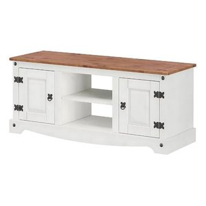 Rack Branco 2 Portas Madeira Maciça:branco