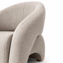 Ver imagem 3 de Poltrona para Sala Orgânica Decorativa Iris Cor Bege - Kmj