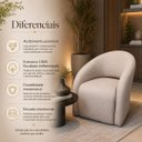 Ver imagem 7 de Poltrona para Sala Orgânica Decorativa Iris Cor Bege - Kmj