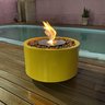 Lareira Ecológica A Álcool Ou Etanol Externa Com Rodinhas Cor:Amarelo - 1