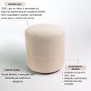 Ver imagem 4 de Kit 03 Puff Perse 36cm Decorativo Puffe Sala Quarto Tecido Linho