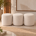 Ver imagem 1 de Kit 03 Puff Perse 36cm Decorativo Puffe Sala Quarto Tecido Linho