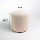 Ver imagem 3 de Kit 03 Puff Perse 36cm Decorativo Puffe Sala Quarto Tecido Linho