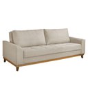 Ver imagem 6 de Sofá Cama Casal Retrátil 3 Lugares Linho Palha Alegra 224cm