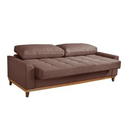 Sofá Cama Retrátil Alegra 3 Lugares 224cm Linho  - 3