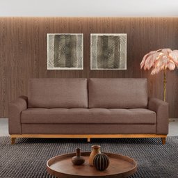 Sofá Cama Retrátil Alegra 3 Lugares 224cm Linho  - 2