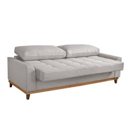 Sofá Cama Retrátil Alegra 3 Lugares 224cm Linho  - 3