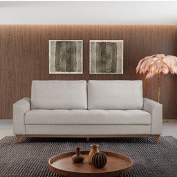 Sofá Cama Retrátil Alegra 3 Lugares 224cm Linho  - 2