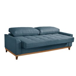 Sofá Cama Retrátil Alegra 3 Lugares 224cm Linho  - 3