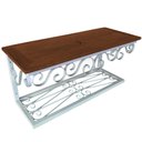 Ver imagem 7 de Linda Bancada Provençal Retrô para Banheiro Moderno Branco Libertas Rosas Artesanato Bancada Rococó 