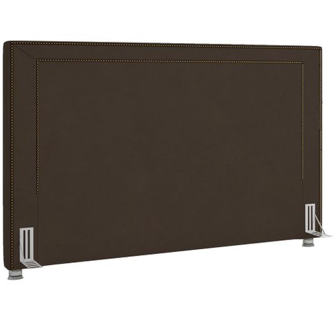 Cabeceira Cama Box Casal 140 Cm P05 Berlim Veludo Marrom - Lyam Decor