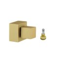 Ver imagem 1 de Acabamento para Registro Geral 50mm Dourado Fosco Quadrado Chuveiro Banheiro Padrão Fabrimar Metal 1
