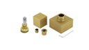 Ver mais imagens de Acabamento para Registro Geral 50mm Dourado Fosco Quadrado Chuveiro Banheiro Padrão Fabrimar Metal 1