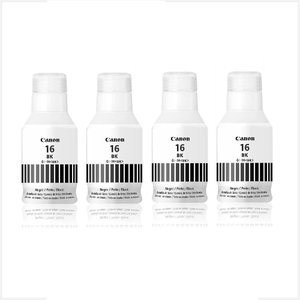 Refil de Tinta Canon Gi-16 4x Un Preto Original Gi16 G16 Bk Gx5010 Gx6010 Gx7010