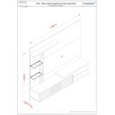 Ver imagem 3 de Painel para TV até 55 Polegadas com LED 182cmx162cm 2 Portas Frizz Supreme Marrom
