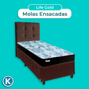 Ver imagem 4 de Kit Cama Box + Cabeceira + Colchão Solteiro Molas Ensacadas - Life Gold - Paropas