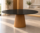 Ver imagem 1 de Mesa de Jantar Cone Oval 230x120cm em Mármore São Gabriel