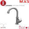 Torneira Lavatório Modelo de Mesa Bica Baixa Móvel Linha Búzios 1/2'' Cor Cinza Durín - 2