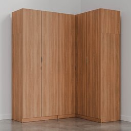 Guarda Roupa Modulado de Canto 5 Portas 3 Peças Hera CabeCasa MadeiraMadeira - 6