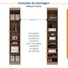 Guarda Roupa Modulado de Canto 5 Portas 3 Peças Hera CabeCasa MadeiraMadeira - 7