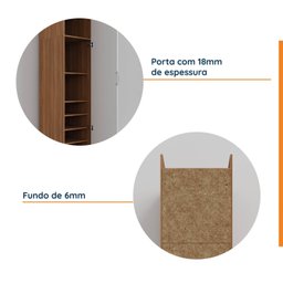 Guarda Roupa Modulado de Canto 5 Portas 3 Peças Hera CabeCasa MadeiraMadeira - 15