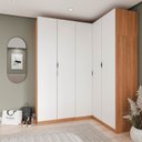 Ver imagem 2 de Guarda Roupa Modulado de Canto 5 Portas 3 Peças Hera CabeCasa MadeiraOriginals