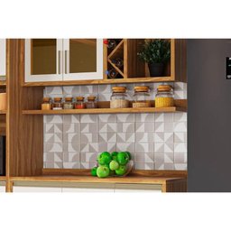 Prateleira de Cozinha Tempranillo 120cm Amendoa/Off White - Ronipa - 4