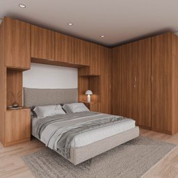 Guarda Roupa Modulado de Casal 12 Portas 6 Peças 2 Mesas de Cabeceira Hera CabeCasa MadeiraMadeira - 2