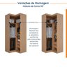 Guarda Roupa Modulado de Casal 12 Portas 6 Peças 2 Mesas de Cabeceira Hera CabeCasa MadeiraOriginals - 11