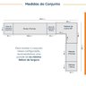 Guarda Roupa Modulado de Casal 12 Portas 6 Peças 2 Mesas de Cabeceira Hera CabeCasa MadeiraMadeira - 4
