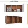 Guarda Roupa Modulado de Casal 12 Portas 6 Peças 2 Mesas de Cabeceira Hera CabeCasa MadeiraMadeira - 15