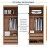 Guarda Roupa Modulado de Casal 12 Portas 6 Peças 2 Mesas de Cabeceira Hera CabeCasa MadeiraMadeira - 9