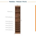 Ver mais imagens de Guarda Roupa Modulado de Casal 12 Portas 6 Peças 2 Mesas de Cabeceira Hera CabeCasa MadeiraOriginals Marrom/Louro/Algodão