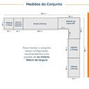 Ver imagem 4 de Guarda Roupa Modulado de Casal 12 Portas 6 Peças 1 Mesa de Cabeceira Hera CabeCasa MadeiraOriginals